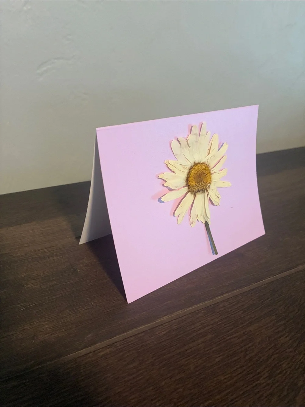 Handmade Pressed Flowers on Blank Card